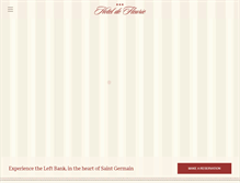 Tablet Screenshot of hoteldefleurieparis.com